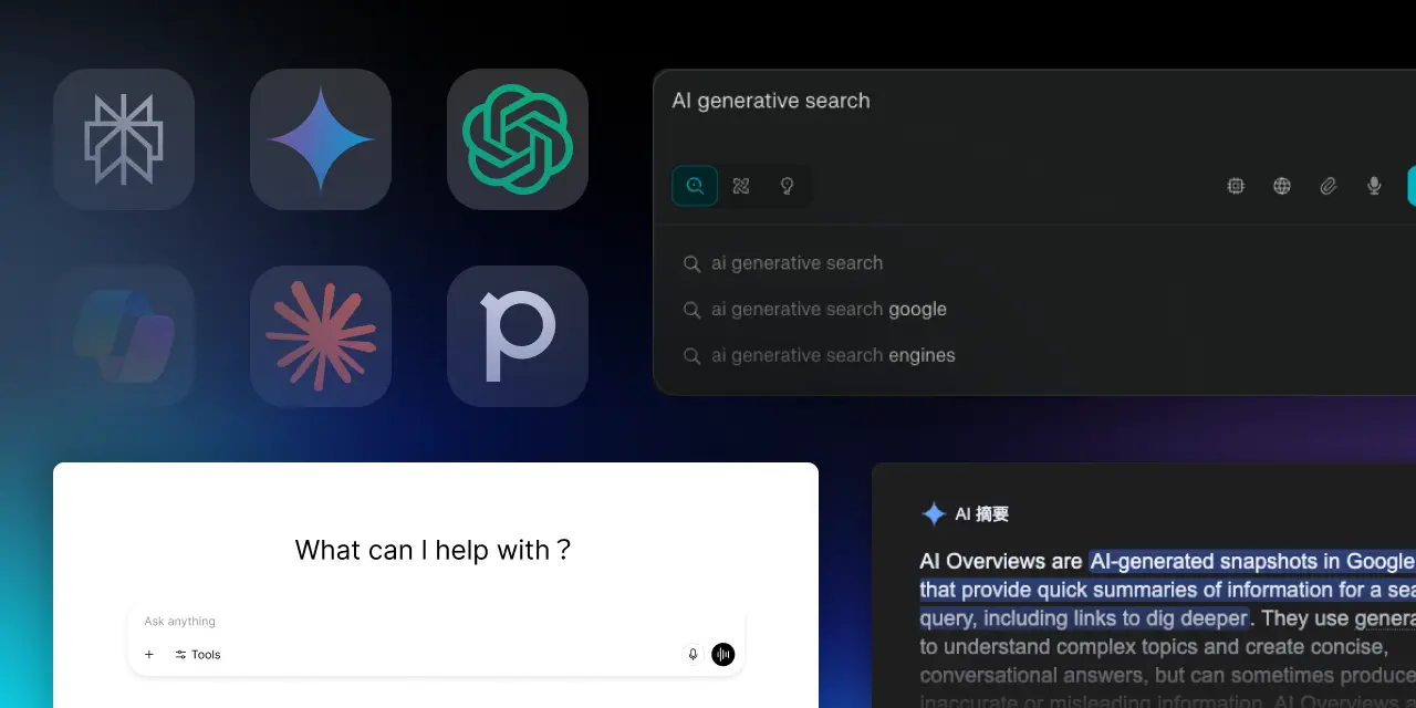 Illustration of AI search results citing brand content